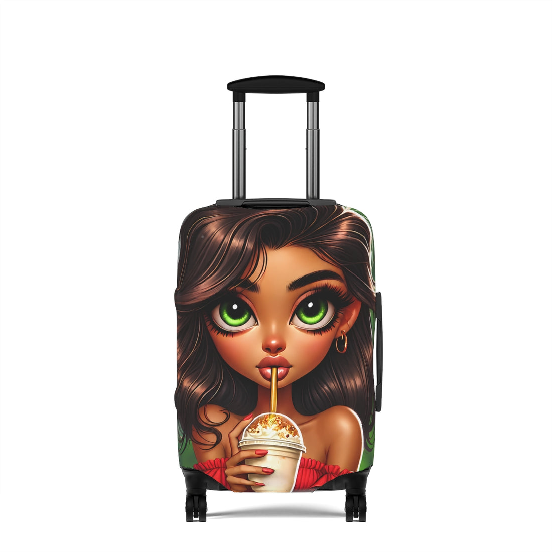Brielle Caramel Pop coffee lover luggage cover for women