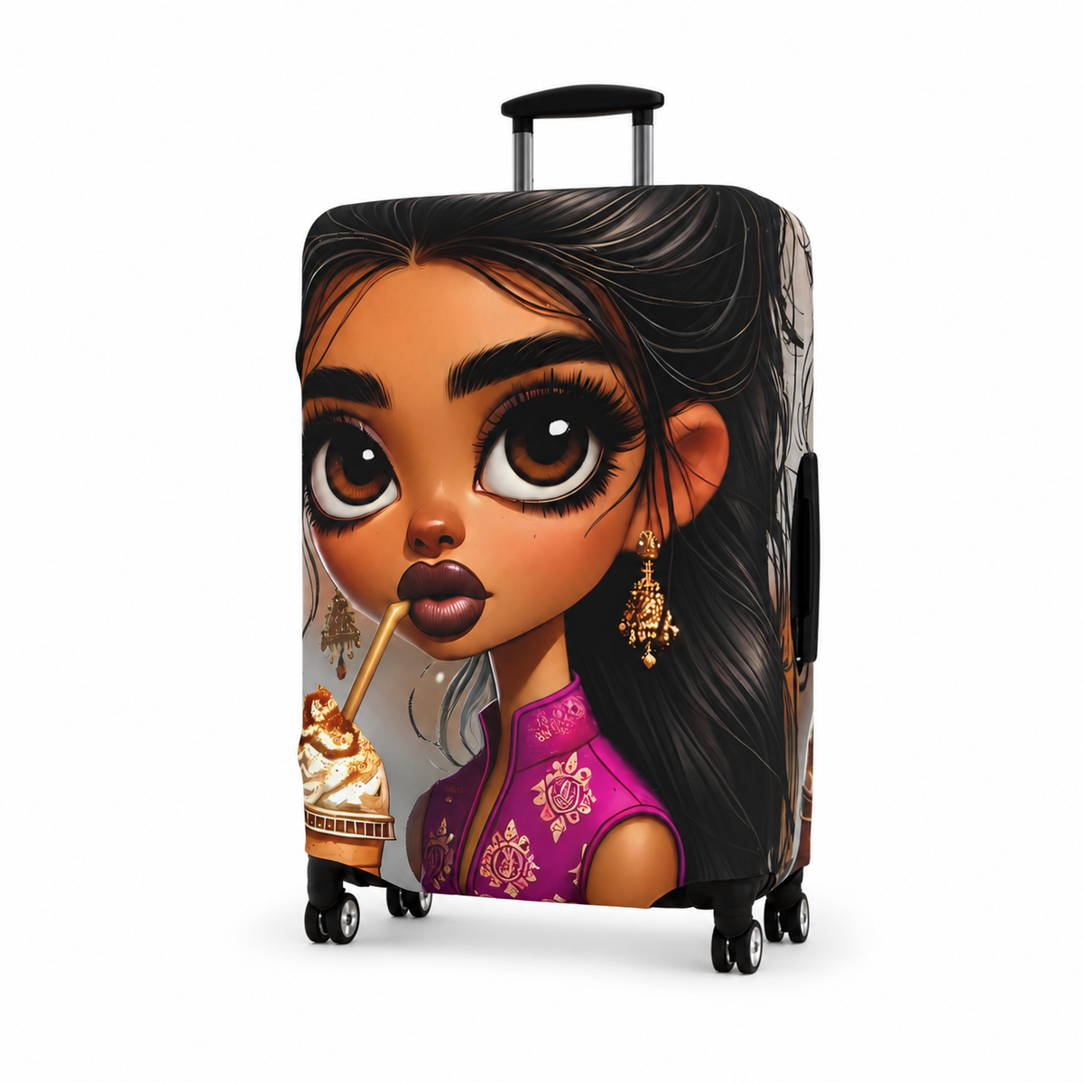 Amara | Chai Glow Luggage Cover