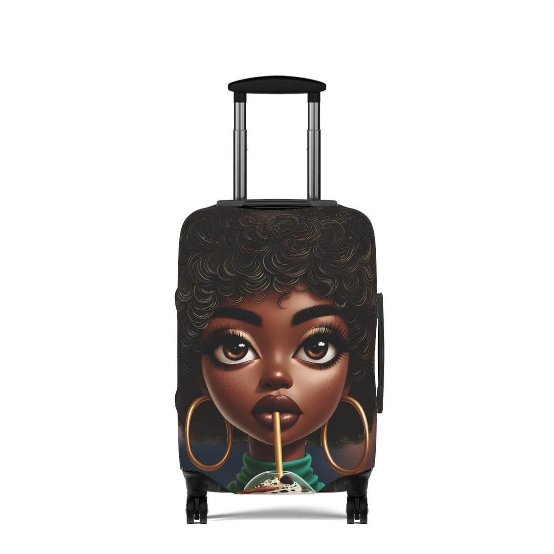 Nia Cookies and Cream coffee lover luggage cover for women