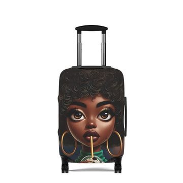Nia Cookies and Cream coffee lover luggage cover for women