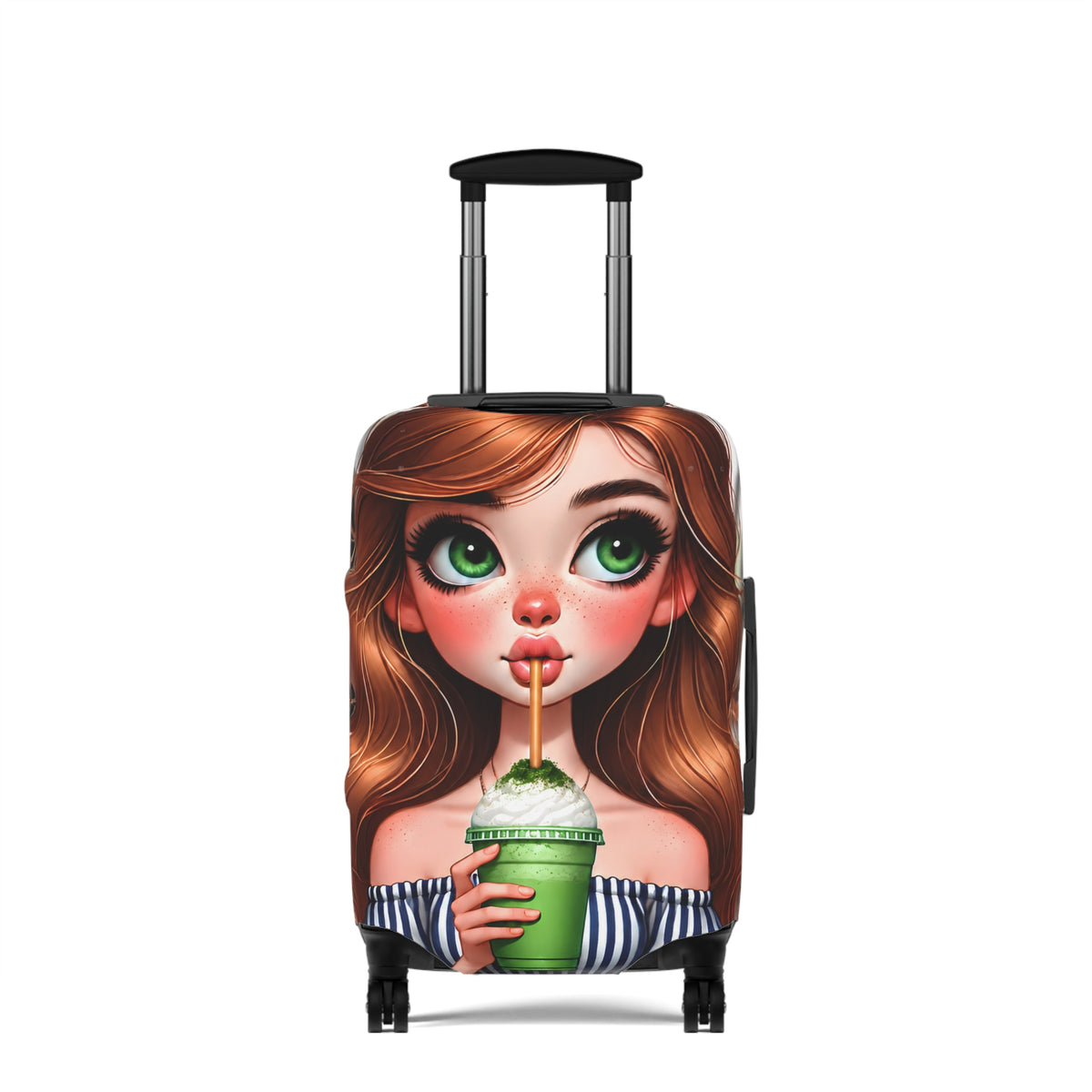 Sienna Matcha Mood matcha lover luggage cover for women