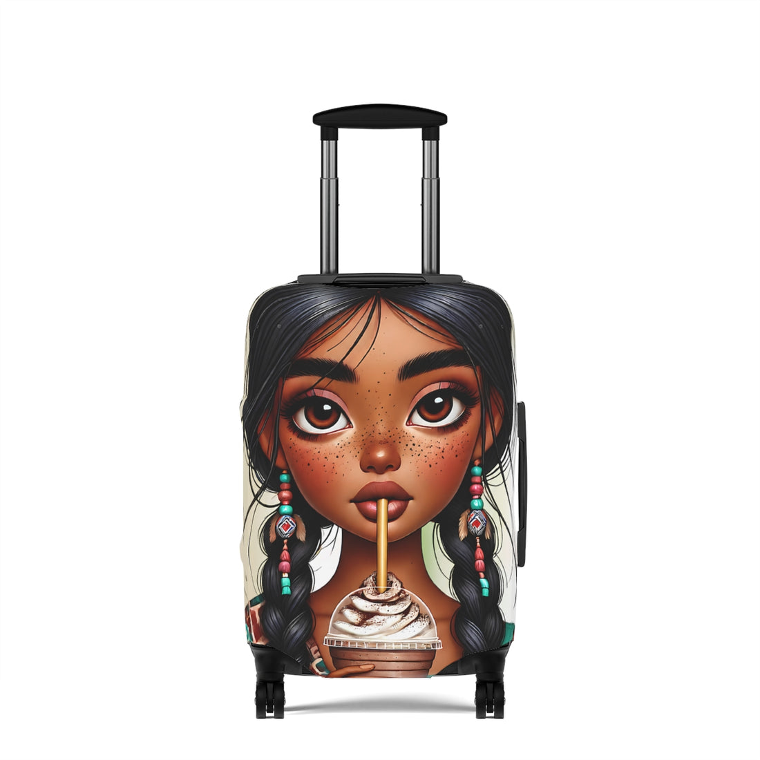 Maya Mocha Dream coffee lover luggage cover for women