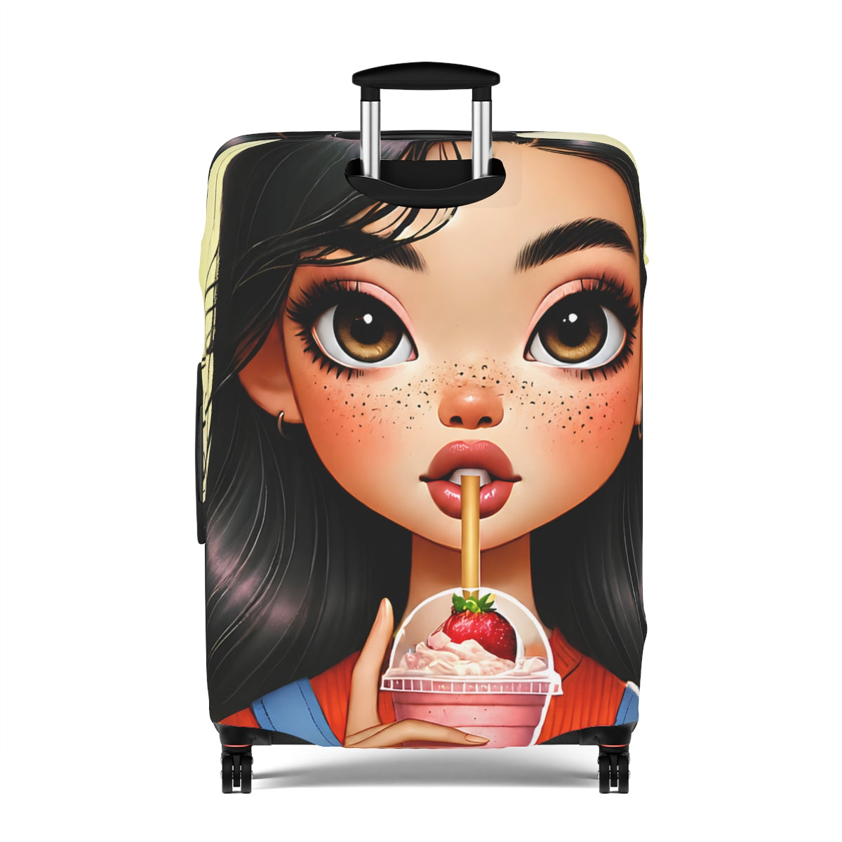 Lena | Strawberry Cream Luggage Cover