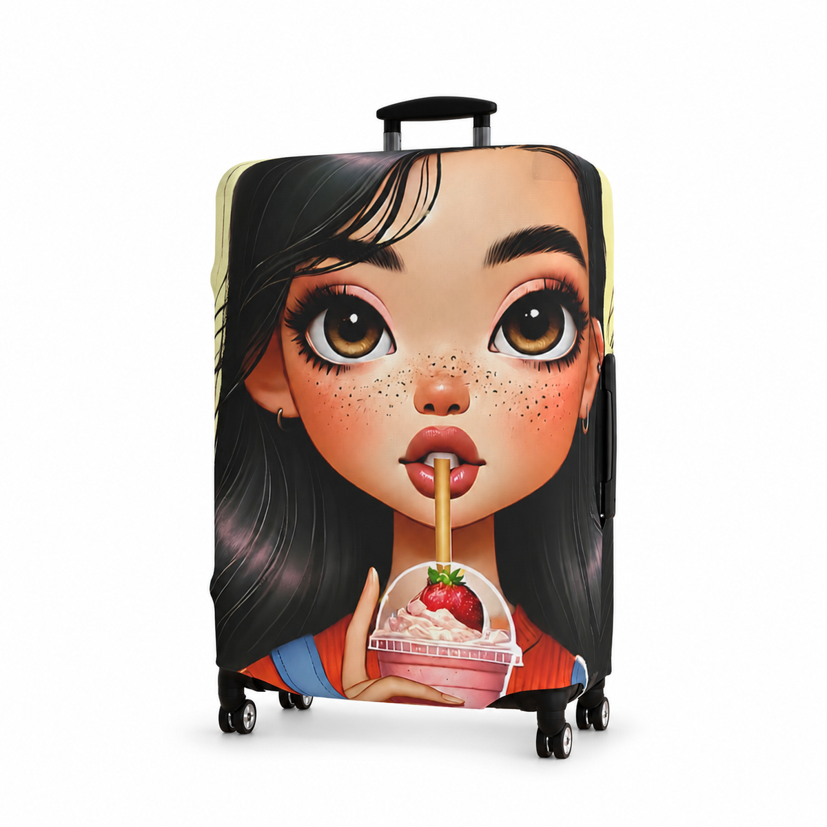 Lena | Strawberry Cream Luggage Cover