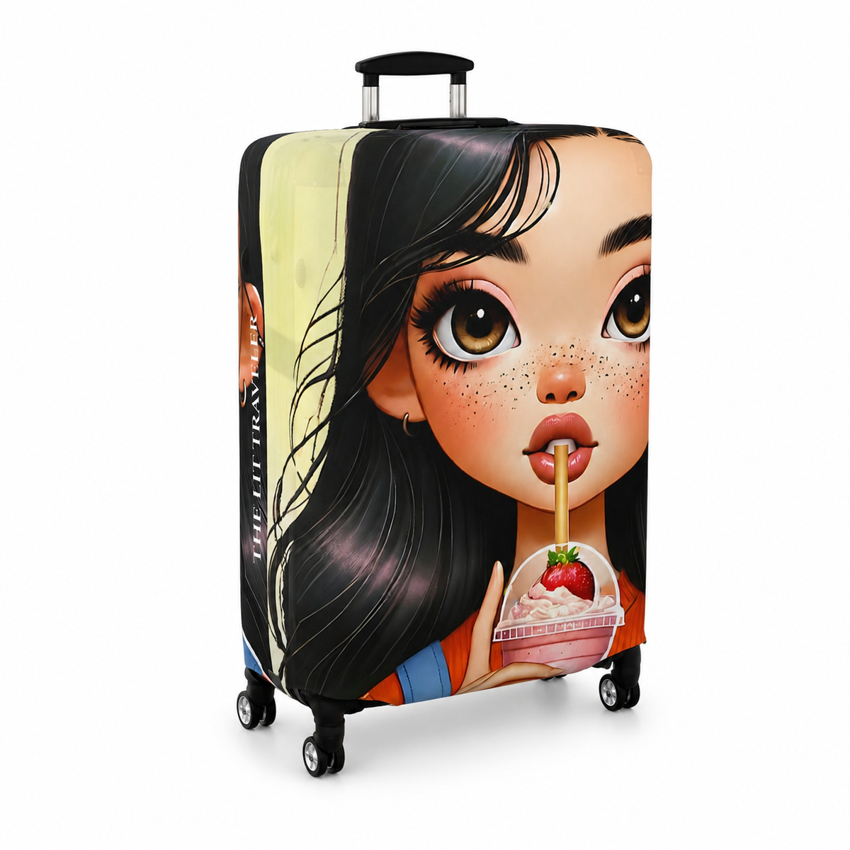 Lena | Strawberry Cream Luggage Cover