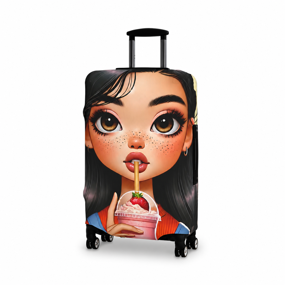 Lena | Strawberry Cream Luggage Cover