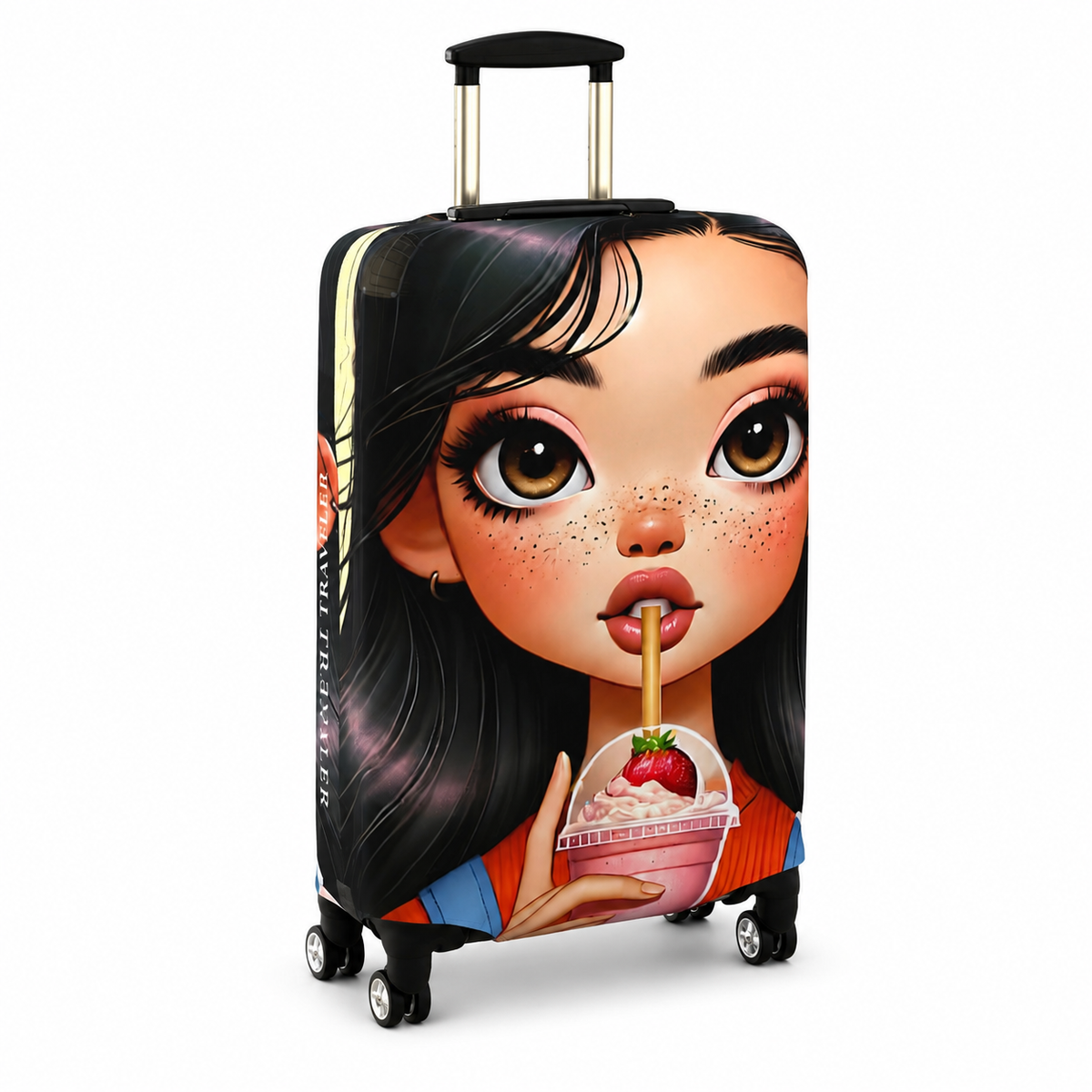 Lena | Strawberry Cream Luggage Cover