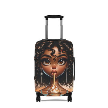 Simone Sweet Cream coffee lover luggage cover for women